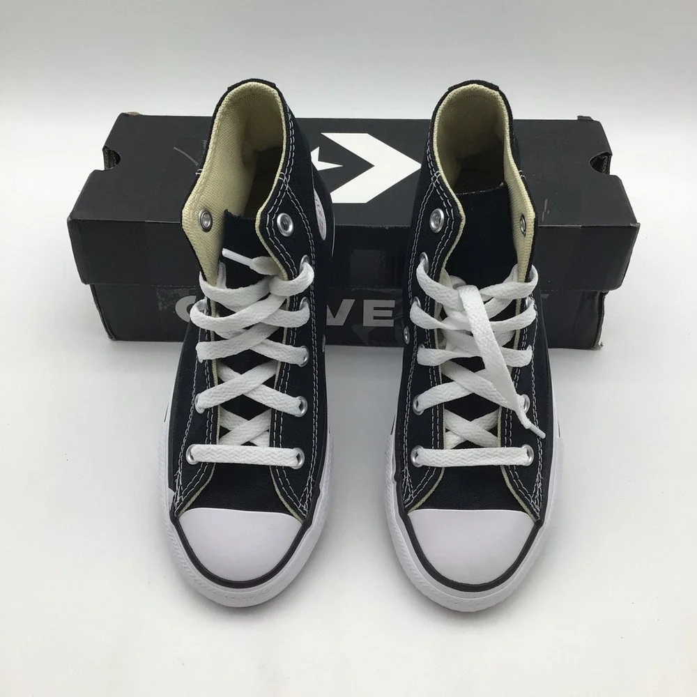 Converse Chuck Taylor All Star High Top Youth Black Sneakers 3J231 Size 1 Y NEW